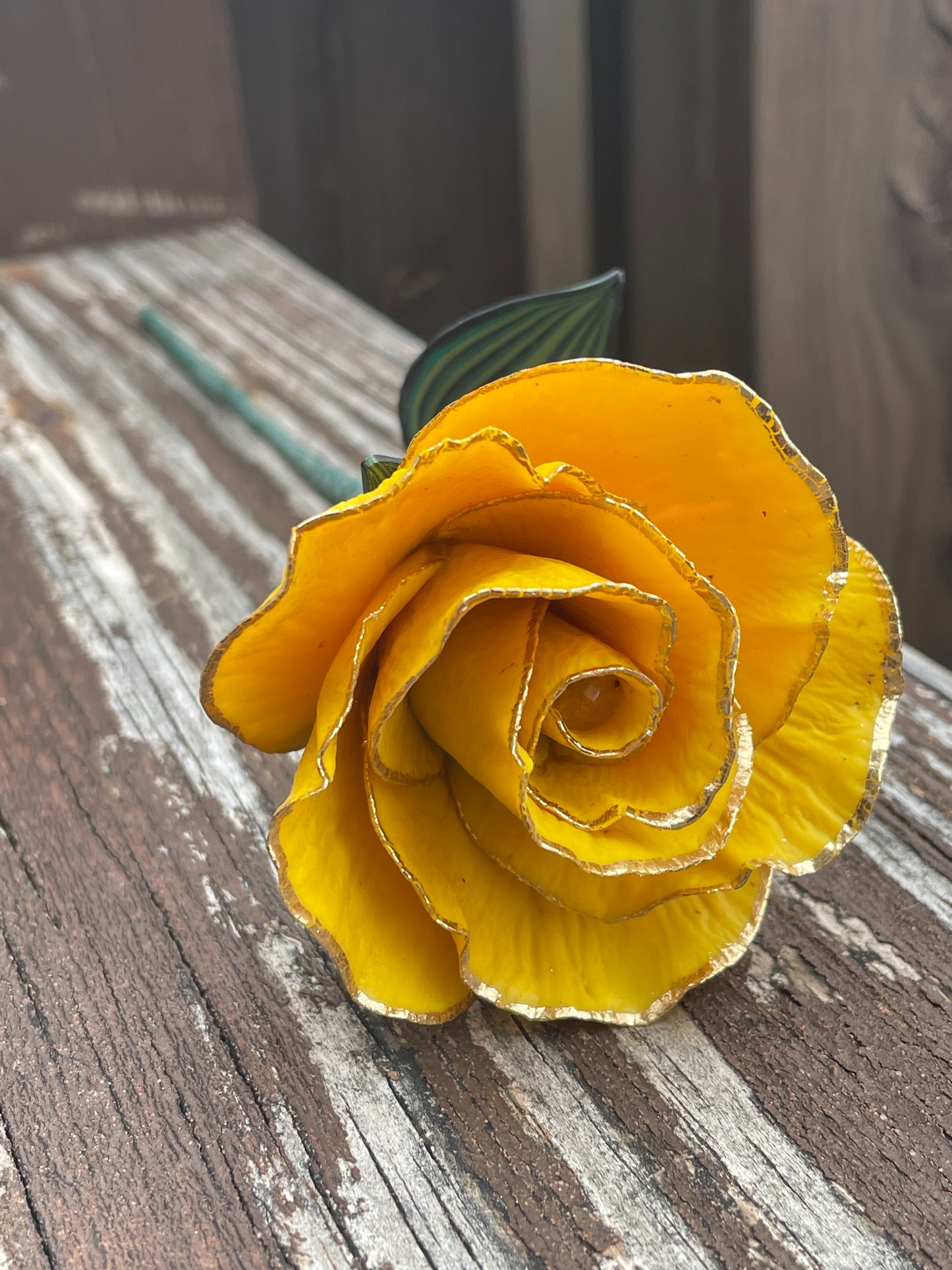 Gold Leaf Yellow Rose