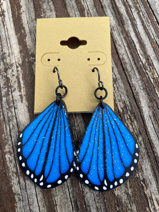 Blue Monarch earrings