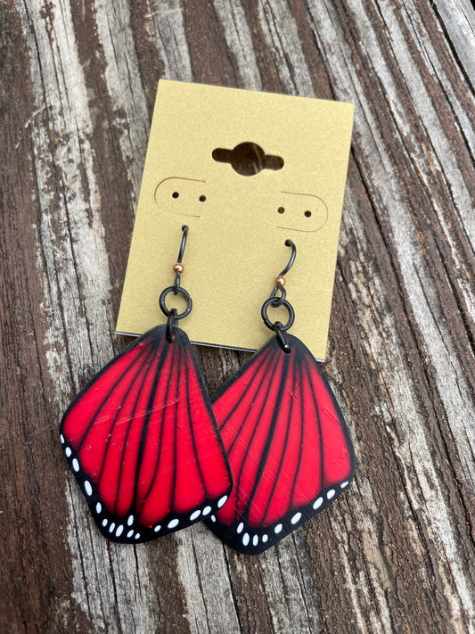 Red Monarch earrings
