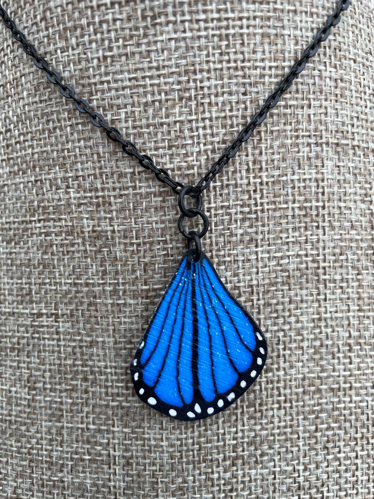 Blue Monarch necklace (single petal)